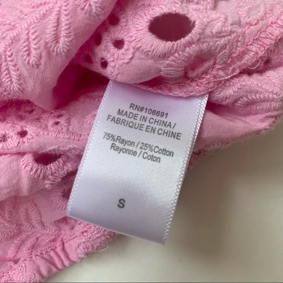 NWT Young Fabulous & Broke eyelet crop top size S - Picture 7 of 7